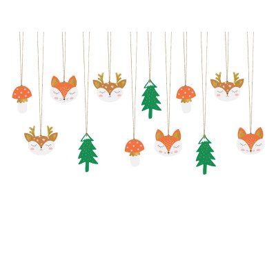 Gift Tags - Forest Mix - 12-pack