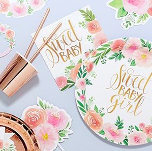 Folieballong - Rund - Floral Baby