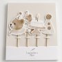 Cake picks - Birthday Bear - Lavenders Blue - 4-pack