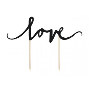 Cake Topper - Love - Svart