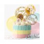 T�rtdekoration Pappersm�nar Happy birthday Guld