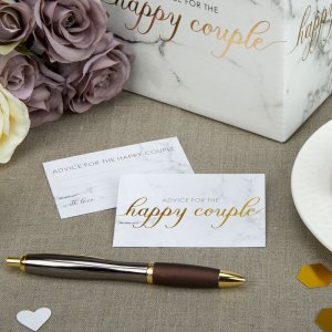 Wedding Wishes - Scripted Marble - 25-pack