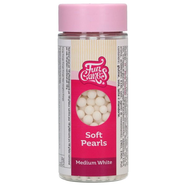 Mjuka sockerp�rlor Vita 60 g - FunCakes