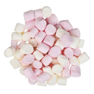 Minimarshmallows - Vit/Rosa - BAM - 250g