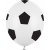 Ballonger - Pastellvit - Football - 6-pack