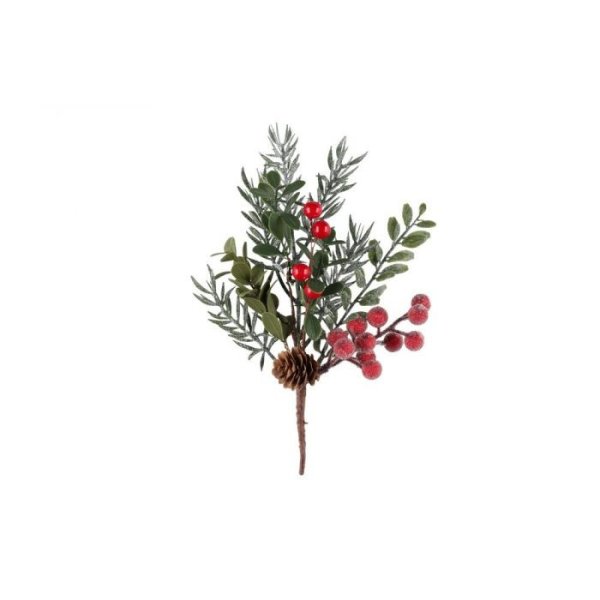 Kvist med b�r och kottar - 24cm