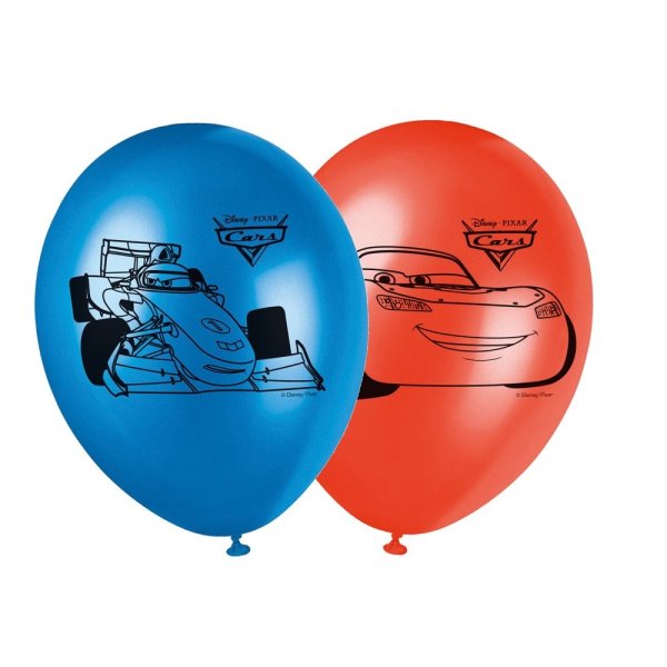 Ballonger - Bilar - 28 cm - 8-pack