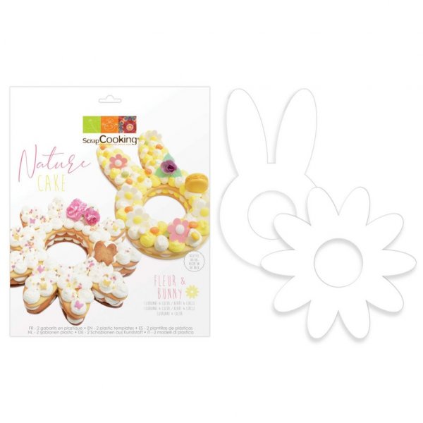 Mallar till tårta - Kanin/Blomma - Scrapcooking Mallar till tårta - Kanin/Blomma - Scrapcooking