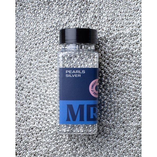 Mr Cake Str�ssel - Pearls Silver - 85g