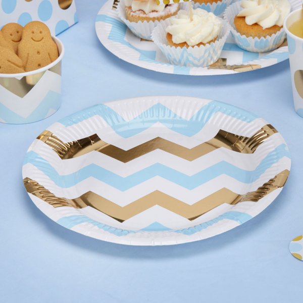 Papptallrikar - Pattern Works - Bl - 8-pack