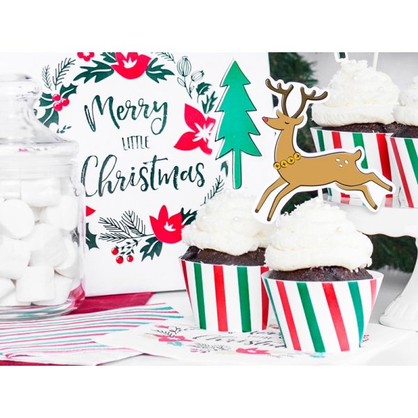 Cupcake Wrappers - Merry Xmas - 6-pack Cupcake Wrappers - Merry Xmas - 6-pack