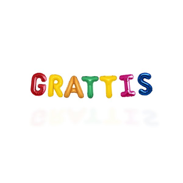 Ballonggirlang - GRATTIS - Flerf�rgad - 35 cm