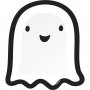 Papptallrikar - Cute Ghost - Svart/Vit - 8-pack