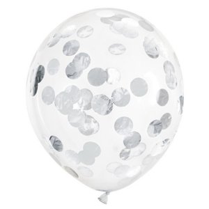 Konfettiballonger Silver