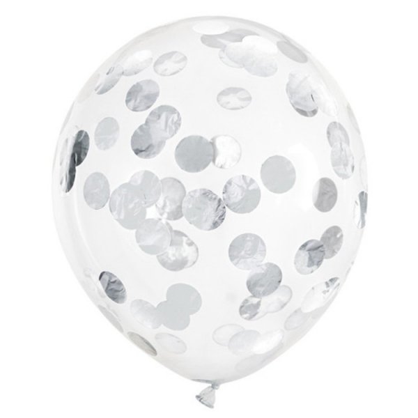 Konfettiballonger Silver