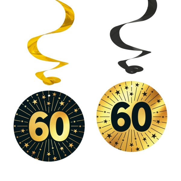 Swirls - 60 År - Guld - 4-pack Swirls - 60 År - Guld - 4-pack