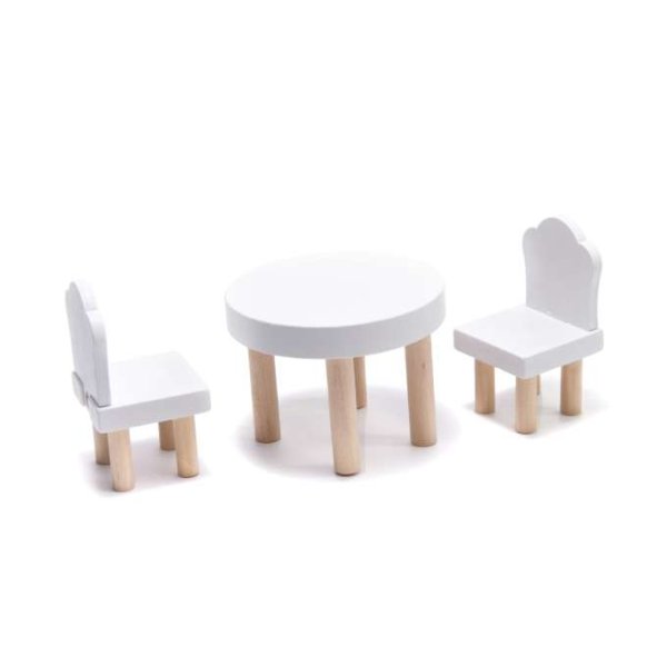 Docksk�p i MDF med LED-belysning 78 cm Vit inklusive 16 m�bler - Byggsats