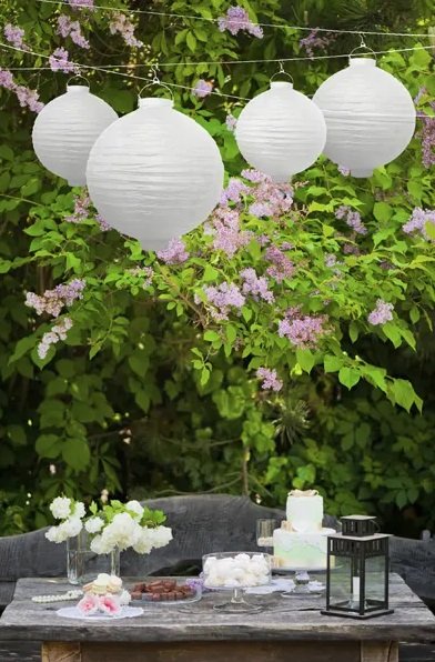 Papperslykta LED - Vit