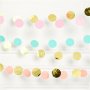 Girlang - Cirklar - Pastell/Guld - 6-pack