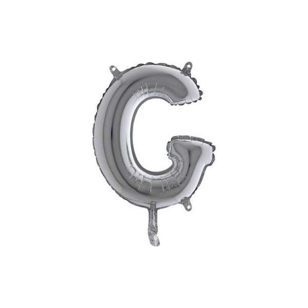 Bokstavsballong Silver 35 cm