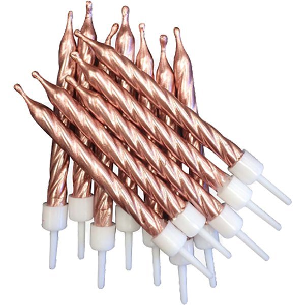 Trtljus - Metallic - Rosguld - 12-pack
