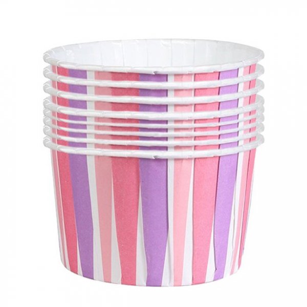 Stabila bakformar - Striped - Vit/Rosa/Lila