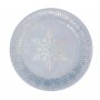 Papptallrikar - Iridescent Snowflake - 8-pack