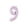 Sifferballong - Lila Pastell - 72cm - Siffra: 9