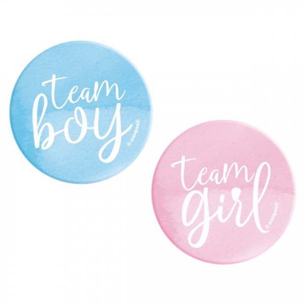 Badges - Team Boy/Team Girl - 10-pack