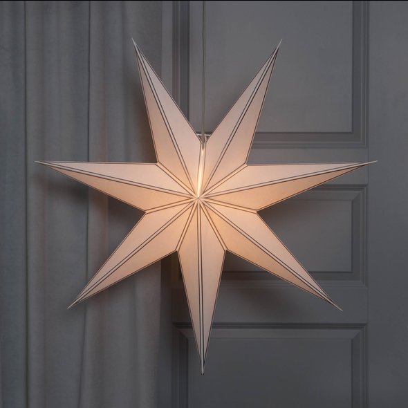 Julstjärna - NICOLAS 80 cm - Vit/Silver Julstjärna - NICOLAS 80 cm - Vit/Silver