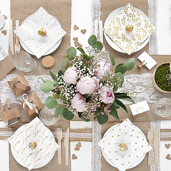 Band - Jute/spets - 5 cm