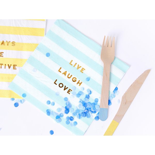 Servetter - Yummy - Live Laugh Love, light blue, 33x33cm (1 ctn / 12 pcs) (1 pts / 20 pcs.) Servetter - Yummy - Live Laugh Love, light blue, 33x33cm (1 ctn / 12 pcs) (1 pts / 20 pcs.)