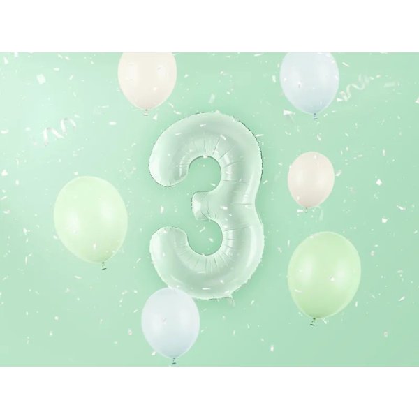 Sifferballong, pastellf�rgad gr�n 72cm - 3