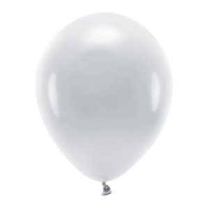 Enfärgade ballonger - Eco 30 cm - Ljusgrå - 10-pack