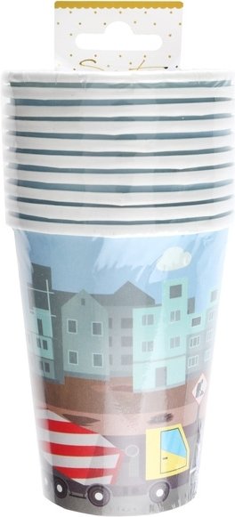 Pappmugg - Under construction -10-pack Pappmugg - Under construction -10-pack
