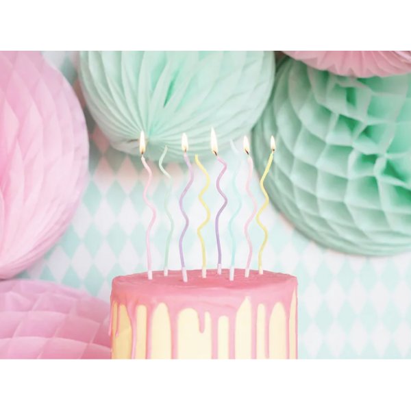 Trtljus - Swirl - Pastellmix - 8-pack