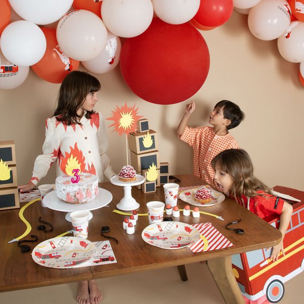 Pappmugg - Brandbil - 8-pack Pappmugg - Brandbil - 8-pack