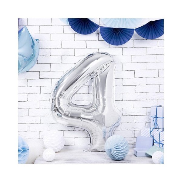 Sifferballonger Silver, 86 cm