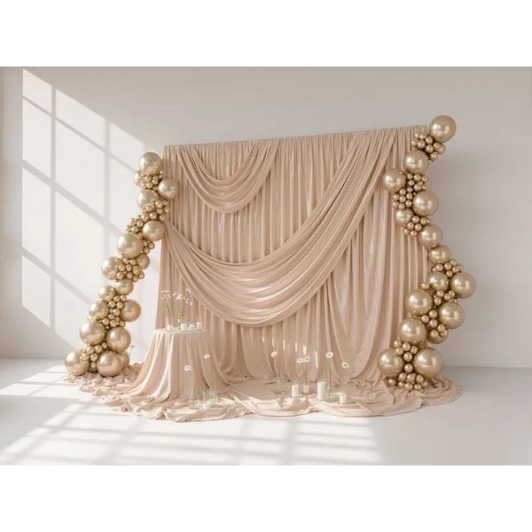 Ballong - Glossy - Champagne Guld - 12 cm - 50-pack