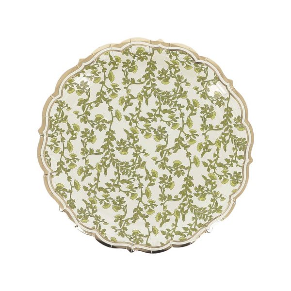 Papptallrikar - Blommor - 8-pack