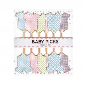 Cake Picks - Babybodies - Pastell- 12-pack