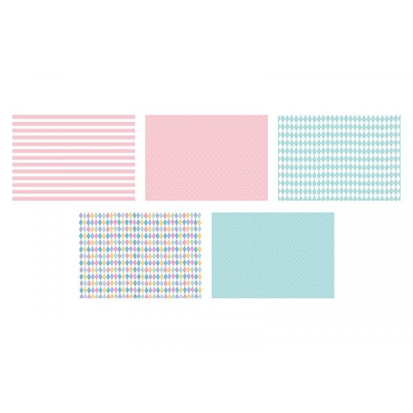 Presentpapper - Rosa/mint - 5 st ark, 5 m Presentpapper - Rosa/mint - 5 st ark, 5 m