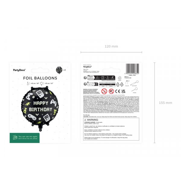 Folieballong Happy Birthday - Mix