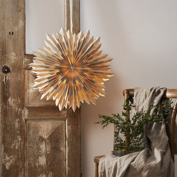 Julstjrna - ICE 50 cm - Beige