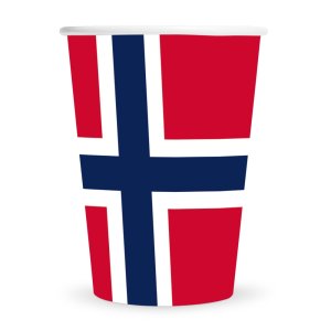 Pappmuggar - Norge - 8 st Pappmuggar - Norge - 8 st