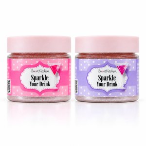 Drinkglitter Pastellfärger - Rosa Lila - 2x10g Drinkglitter Pastellfärger - Rosa Lila - 2x10g