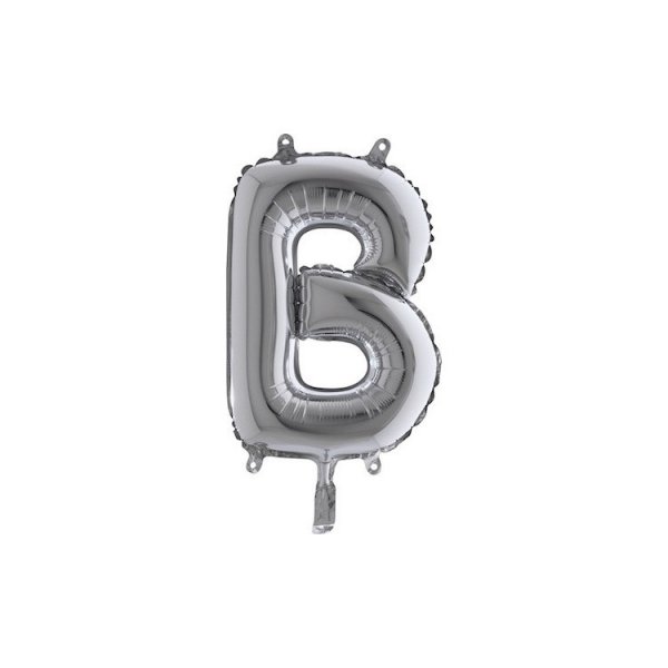 Bokstavsballong Silver 35 cm