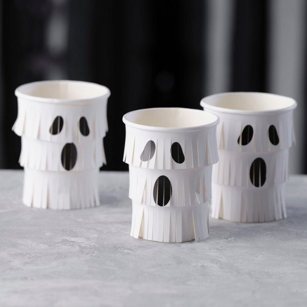 Pappmuggar - Fransar - Spken - 8-pack