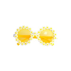 Solglas�gon - Gula med blommor