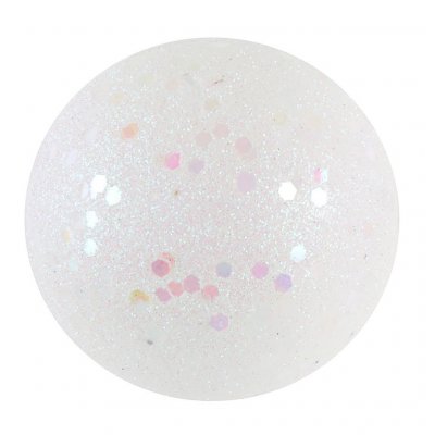 Glitterbollar - Vita - 1cm - 50 st